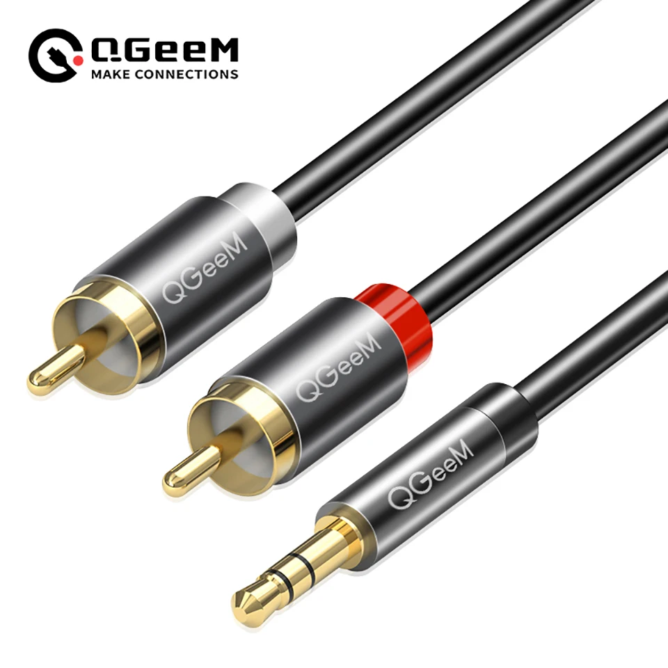 QGeeM RCA Cable 2RCA to 3.5 Au - огляд і ціна Home Cinema Pc