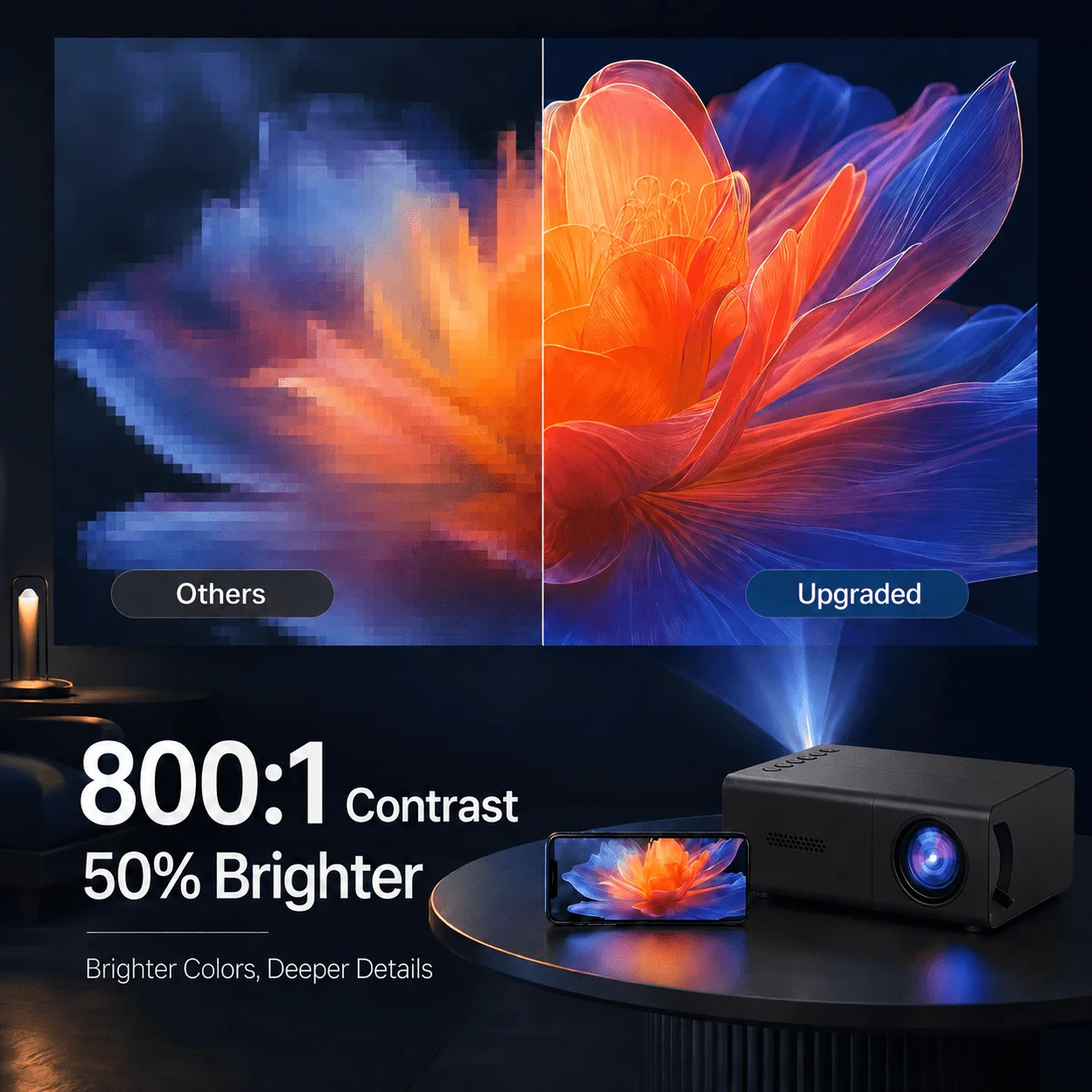 Mini portable projector, compa - огляд і ціна Home Cinema Gaming