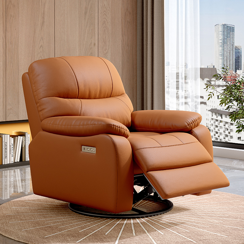 Rotatable recliner leather liv - огляд і ціна Home Cinema Recliner Chairs