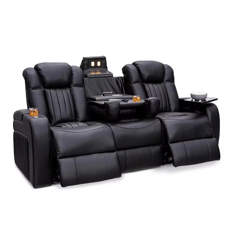 Leather Recliner Sofa Sets Pow - огляд і ціна Home Cinema Recliner Chairs