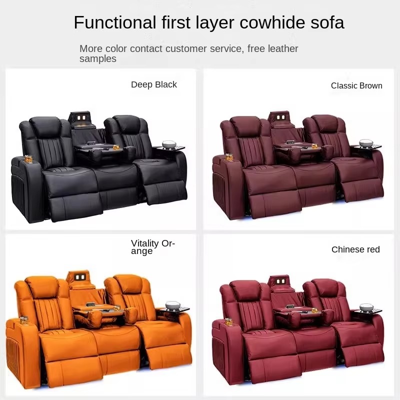 Leather Recliner Sofa Sets Pow - огляд і ціна Home Cinema Recliner Chairs